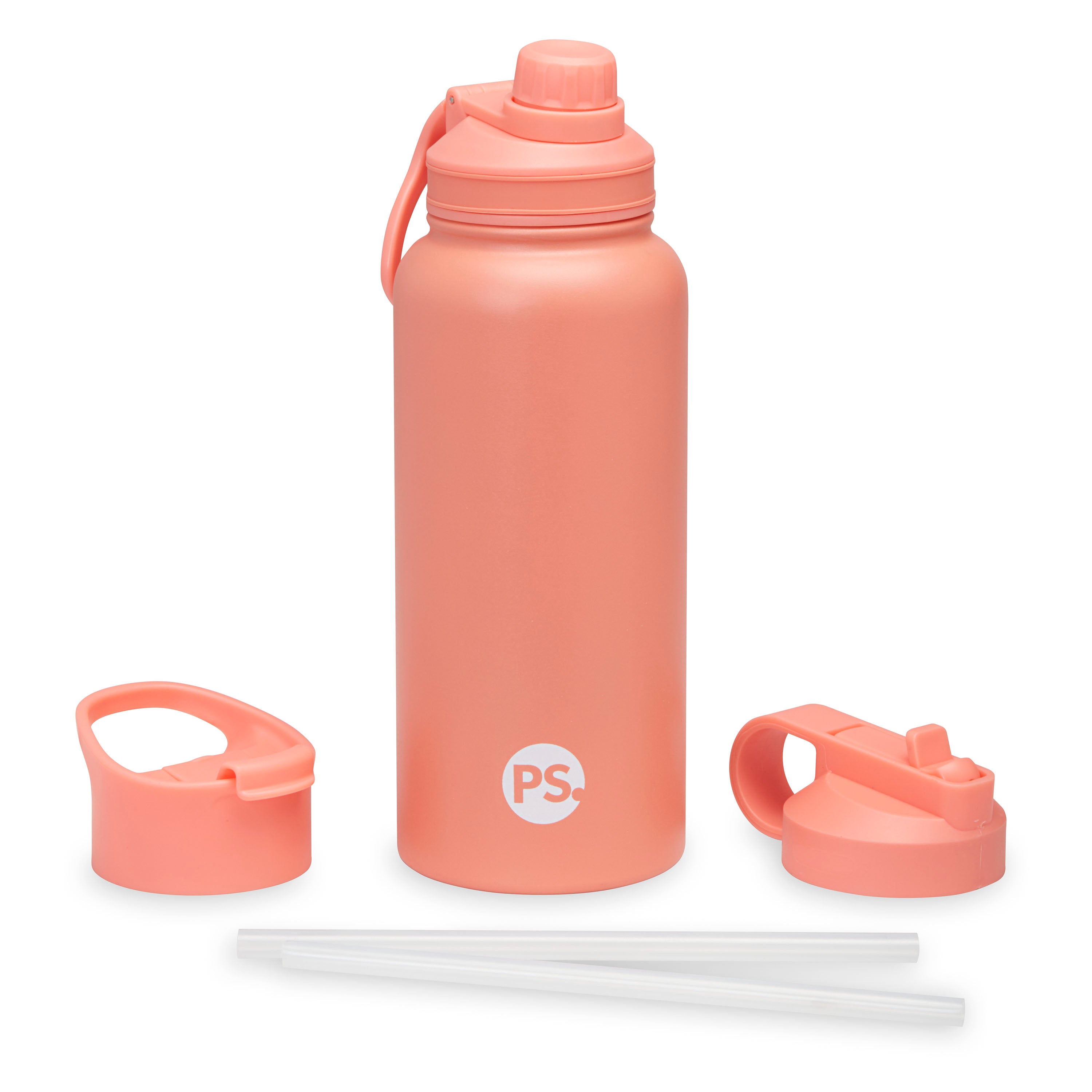Gaiam 32oz Water Bottle Gift Pack Coral full gift pack